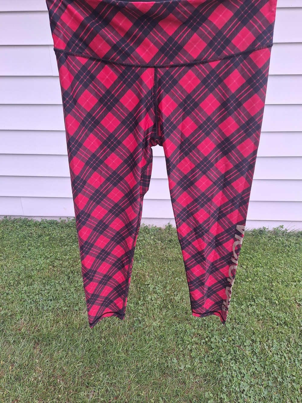 Victoria's Secret Red and Black Plaid Leggings